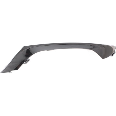 Bumper Trim Compatible With 2015-2017 Chrysler 200 Front, Right Passenger Side, Outer Black