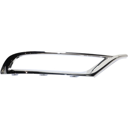 Bumper Trim Compatible With 2015-2021 Chrysler 300 Front, Right Passenger Side, Outer Chrome