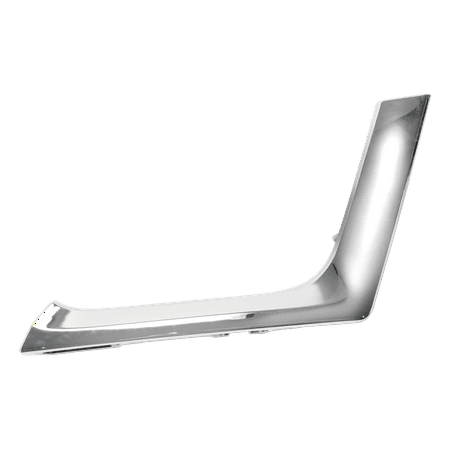 Bumper Trim Compatible With 2017-2019 Toyota Highlander Rear, Left Driver Side, Lower Chrome