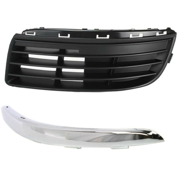 Bumper Trim Kit For 05-10 Volkswagen Jetta Front LH 5th Gen Textured Black Fits select: 2007 VOLKSWAGEN JETTA WOLFSBURG, 2006 VOLKSWAGEN JETTA TDI LEATHER