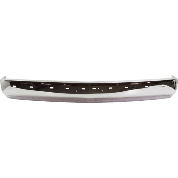Bumper for 1988-1992 Chevrolet C1500 Front Chrome with Impact Strip Holes without Air Intake Holes and Bumper