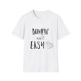 thumbnail image 1 of Bumpin' Ain't Easy Maternity | Maternity Clothes | Future Mom | Baby Bump | Wifey Unisex Softstyle T-Shirt, 1 of 4