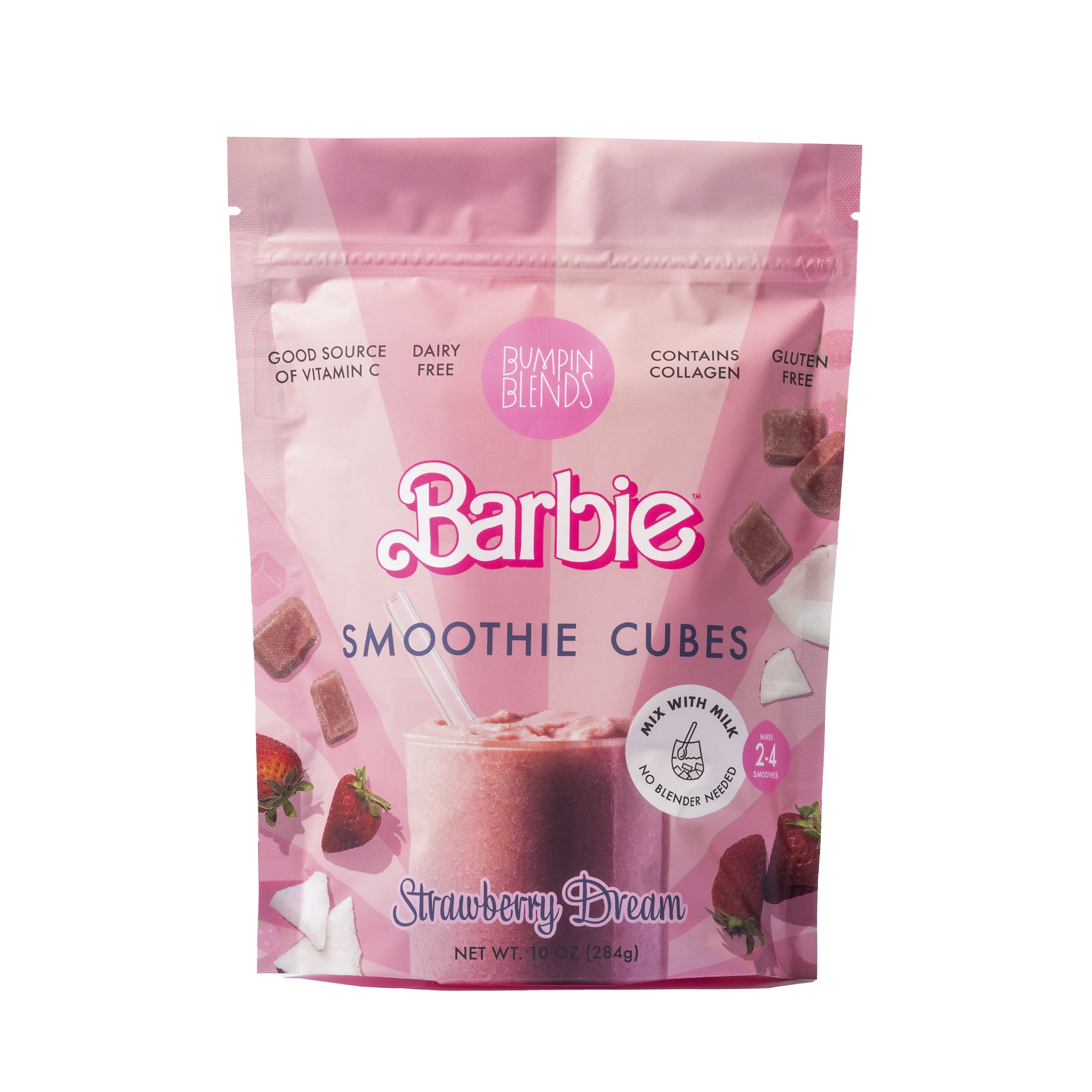 Bumpin Blends Barbie, Supports Skin Vitality, Strawberry Dream, Smoothie Cubes,  10 oz, 2-4 Servings
