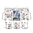 thumbnail image 1 of Bumpkit 40oz Quencher Tumbler - Greys Anatomy for Hydration, White - Clear lid, 1 of 9