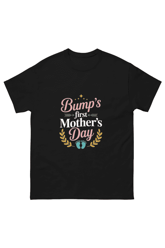 Bumps First Mother's Day Cute Pregnancy Announcement Unisex T-Shirt, for men & women, up to size 5XL