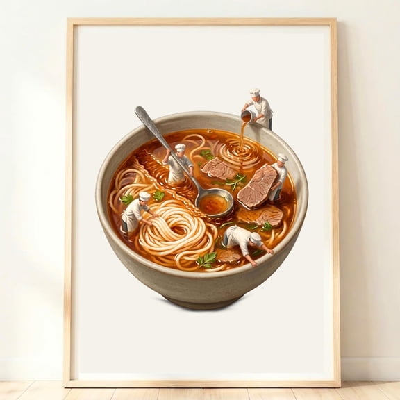 Bun Bo Hue Wall Art Vietnamese Food Print Vietnam Food Food Lover Gift