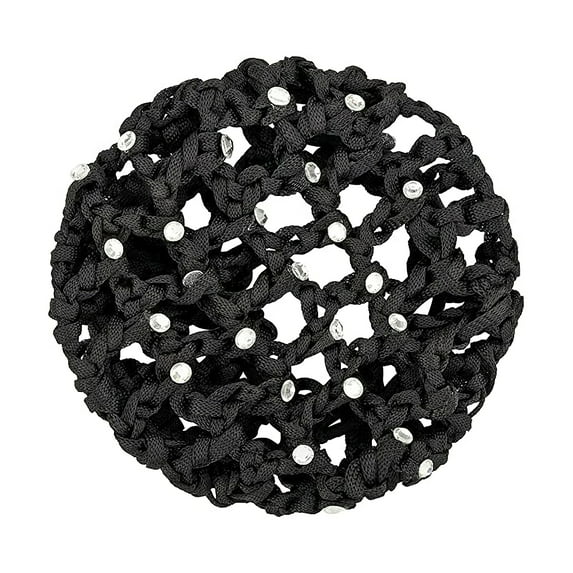 Bun Cover Crochet Snood Hair Net Hair Accessories for Women Girls Ballet Dance Skating Random Color,Black