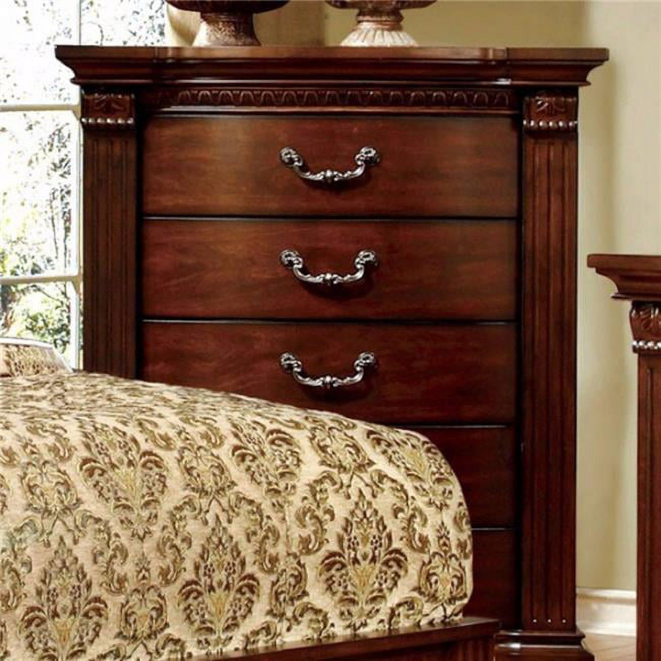Benzara Bun Feet Wooden Chest In Cherry brown - Walmart.com