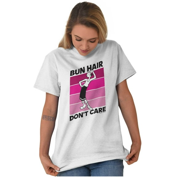 Bun Hair Don't Care Olive Oyl Popeye Women's Graphic T Shirt Tees Brisco Brands M