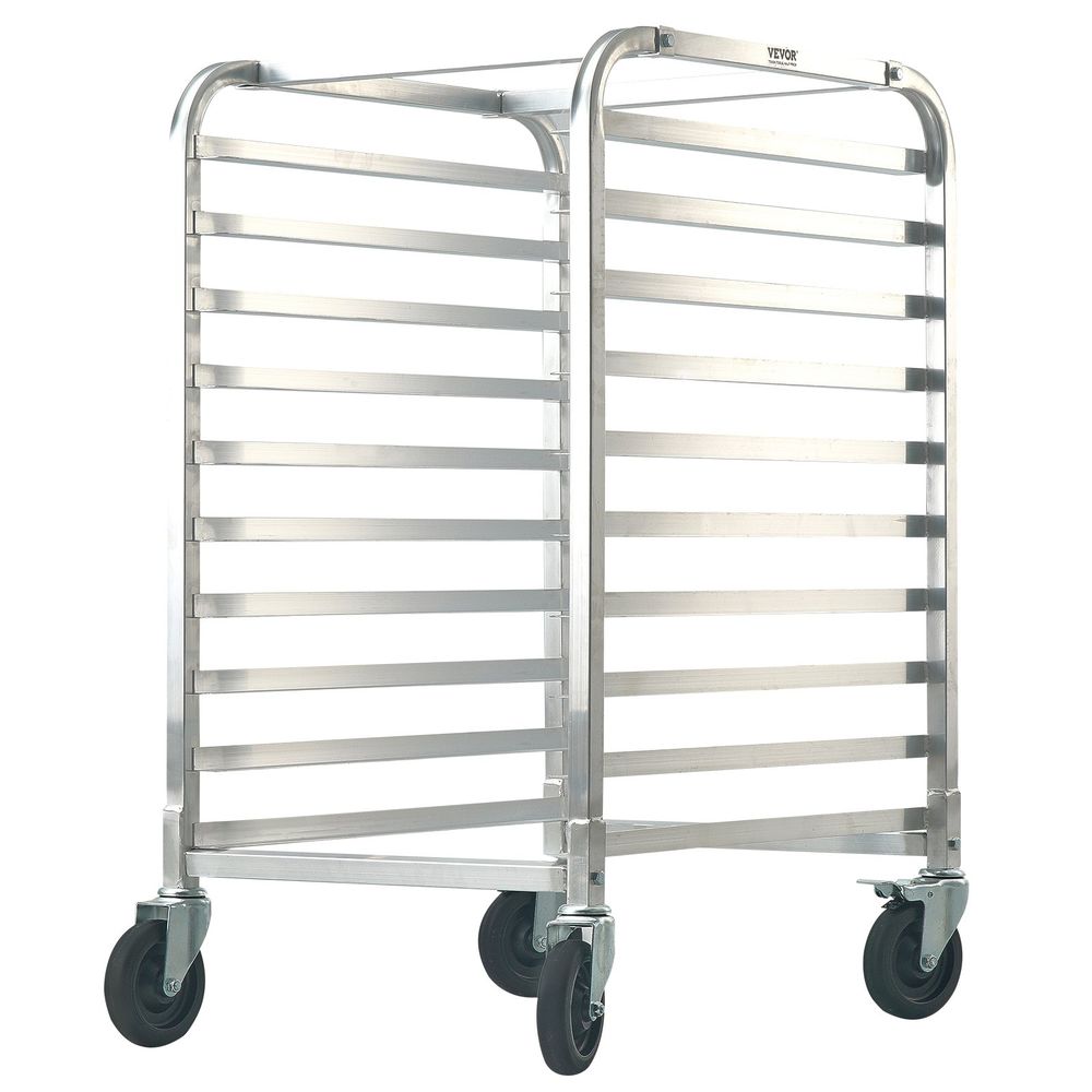Large Bread Racks Bun Pan Rack, 10-Tier Commercial Bakery Racks with Brake Wheels ...