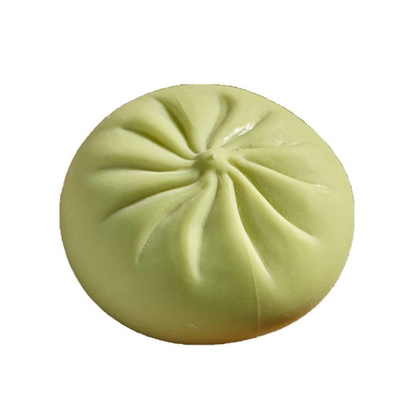 Bun Shaped Squishy Gift Stress Relief Sensory Squeeze Anti Anxiety Focus Aid Desk Accessory Slow Rising Calming Helper Portable Sensory Therapy Relaxation Gift Office Present Green