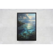 Bunaken Art, Indonesia Painting, Scuba Diver Gift, Coral Reef Art, Coastal Home Decor, Manado Tua, Ocean Lover Gift, Tropical Paradise, Poster Only