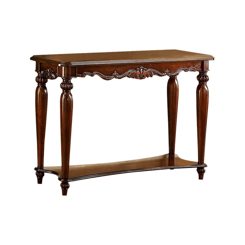 Bunbury Traditional Sofa Table, Cherry- Saltoro Sherpi