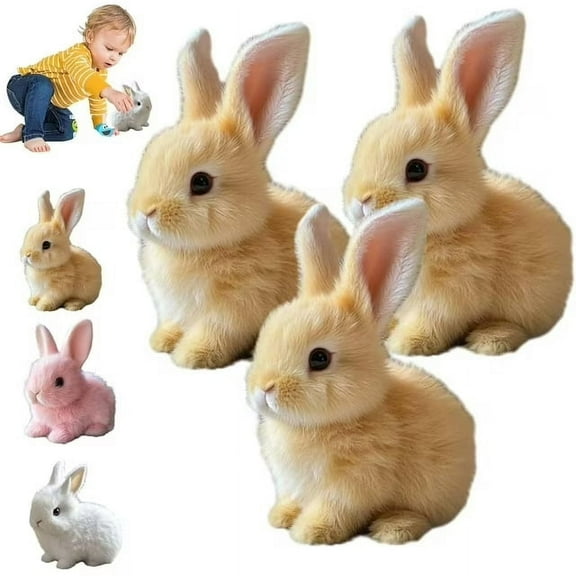 Bunby - My Realistic Bunny Toy,Interactive Bunny Toys for Kids,Realistic Bunny Plush That Moves,Easter Plush Bulk,Multicolor Stuffed Bunny