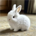 thumbnail image 1 of Bunby My Realistic Bunny 2026 Easter Bundy Real Lifelike Bunny Rabbits That Move Bunbi Hopping Moving Robot Bunny Cute Stuffed Bunny Plush Animals Interactive Easter Basket Stuffers Gifts (White), 1 of 6