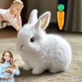 thumbnail image 1 of Bunby Realistic Bunny, Bunby - My Realistic Bunny Toy, Bunbi Realistic Bunny, Realistic Bunny That Moves, Jumping, Twitching, Shaking Ears Interactive Bunny Realistic Bunny (Bunby-White), 1 of 7