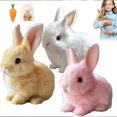 thumbnail image 1 of Bunby Realistic Bunny, Bunby - My Realistic Bunny Toy, Bunbi Realistic Bunny, Realistic Bunny That Moves, Jumping, Twitching, Shaking Ears Interactive Bunny Realistic Bunny (Bunby-3PC), 1 of 7
