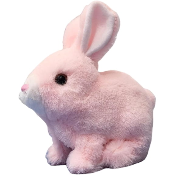 Bunby - My Realistic Bunny Toy | 6.5in Interactive Easter Bunny Plush Toy | Jumping and Talking Electric Bunny Stuffed Animal | Shaking Ears Rabbit Soft Toys Easter Gifts for Kids