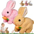 thumbnail image 1 of Bunby - My Realistic Bunny Toy, Bunbi Realistic Bunny, Bunby Interactive Bunny Toys, Vitality Bliss Bunny, Bundy Realistic Bunny Toy, Easter Plush Interactive Realistic Bunny Robot (Brown+Pink), 1 of 9