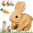 thumbnail image 1 of Bunby - My Realistic Bunny Toy, Bunbi Realistic Bunny, Bundy Realistic Bunny Toy, Interactive Bunny Toys, Vitality Bliss Bunny, Easter Plush Interactive Realistic Bunny Robot (Brown), 1 of 9