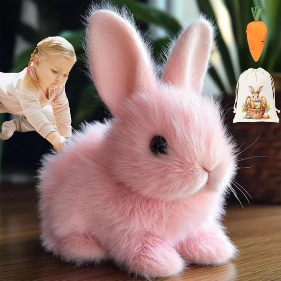 Bunby - My Realistic Bunny Toy, Bunny Realistic Bunny, Bunny Realistic Bunny Toy, Interactive Bunny Realistic Bunny-Jumping, Twitching, and Shaking Ears, Bunbi Realistic Bunny (Pink)