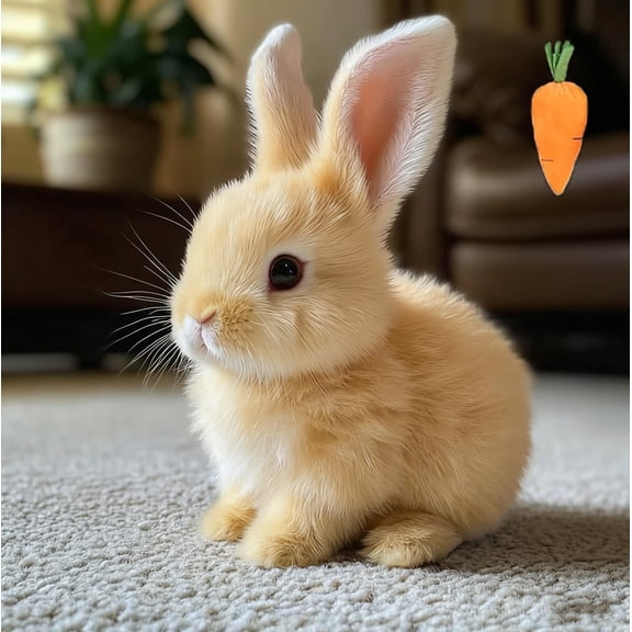 Bunby - My Realistic Interactive Bunny Toy, Electronic Pet Rabbit with Jumping, Twitching & Shaking Ears, Walking, Talking & Hopping, Easter Bunny Stuffed Animal Plush, Unique Gift