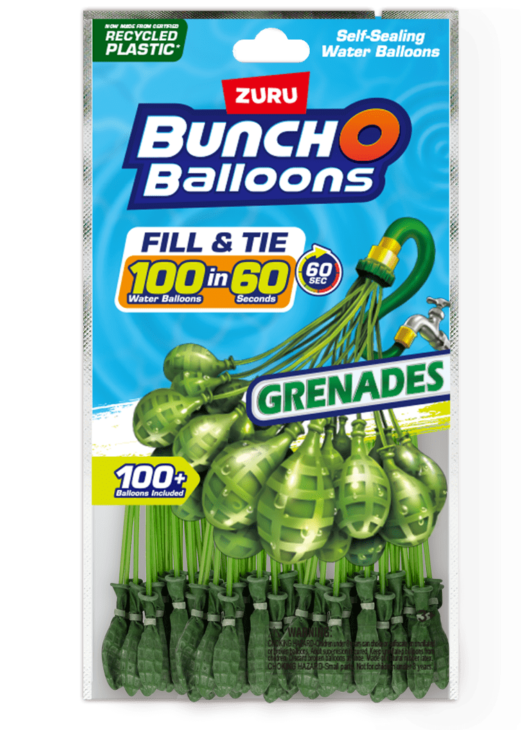 Bunch O Balloons 100 Rapid-Filling Self-Sealing Water Grenades (3 Pack) by ZURU