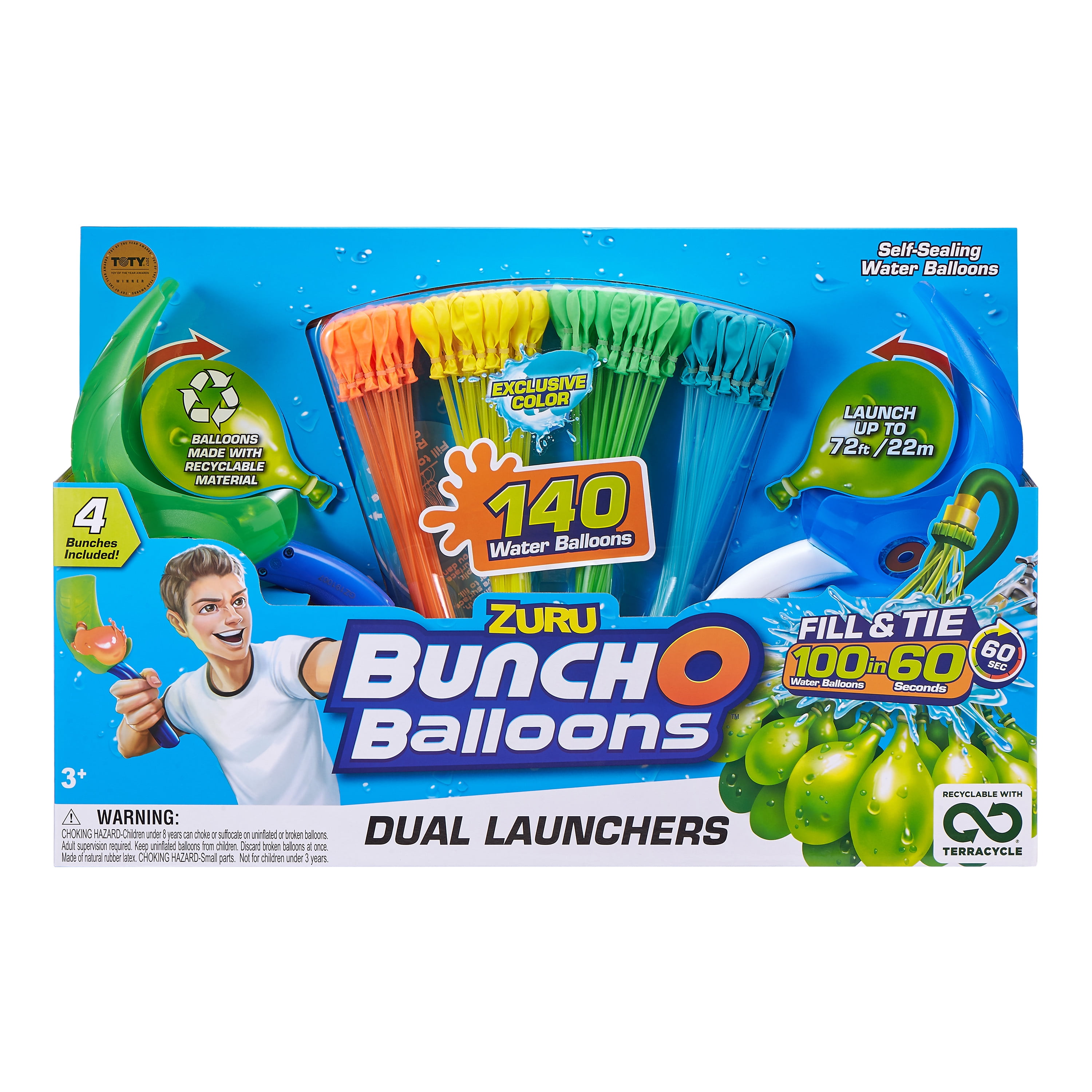 Bunch O Balloons 2 Launchers with 140 RapidFilling SelfSealing Water