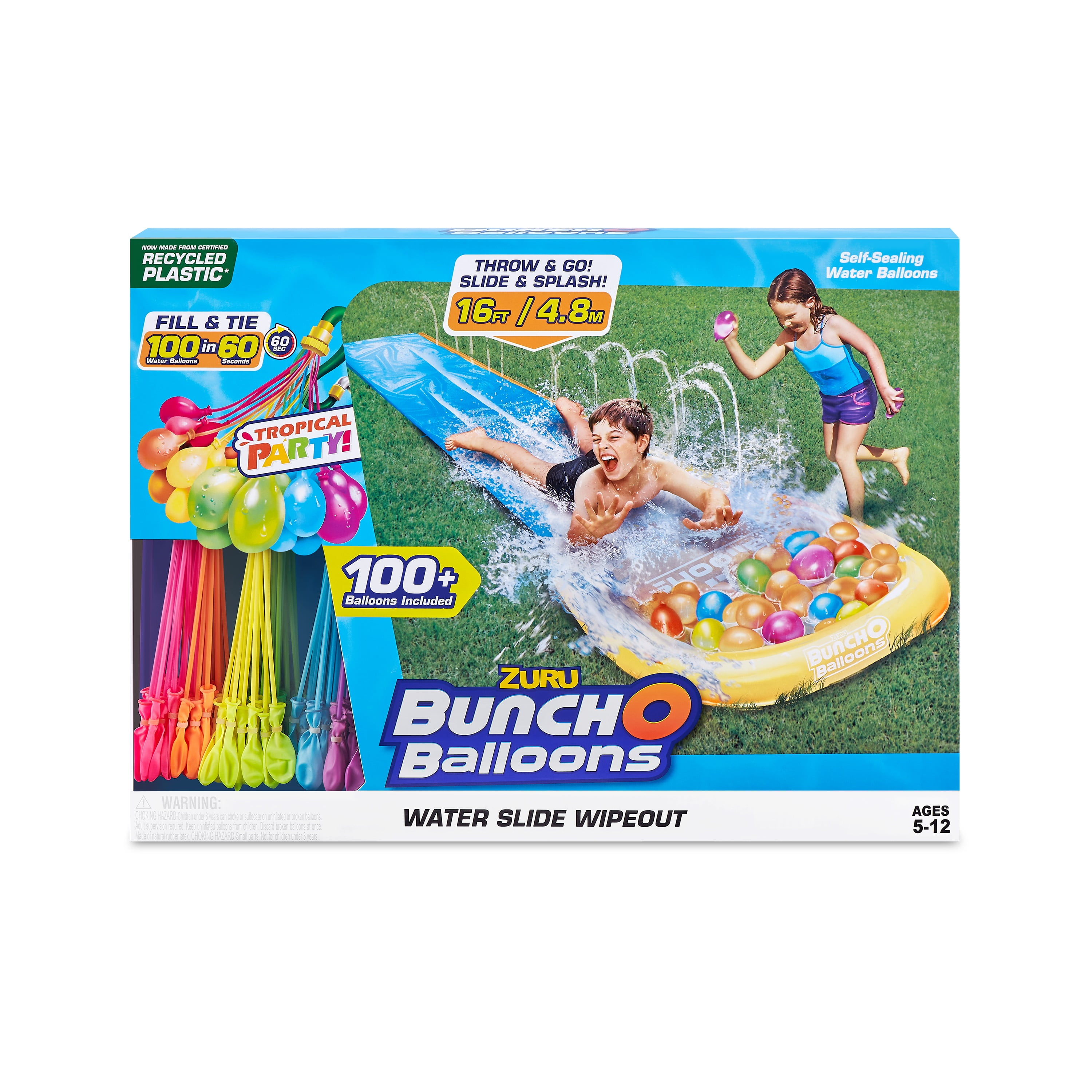 Bunch O Balloons Bob Water Slide with 3 Tropical Bob 