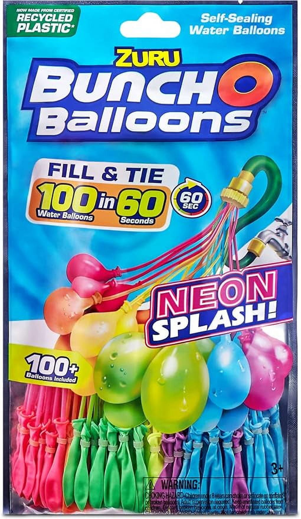 Bunch O Balloons Neon (3 Bunches) by ZURU, 100+ Rapid-Filling Self