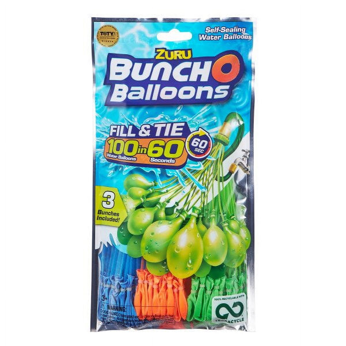 Bunch O Balloons Rapid-Filling, Self-Sealing, Assorted Colors, 100 Count, 3 Pack