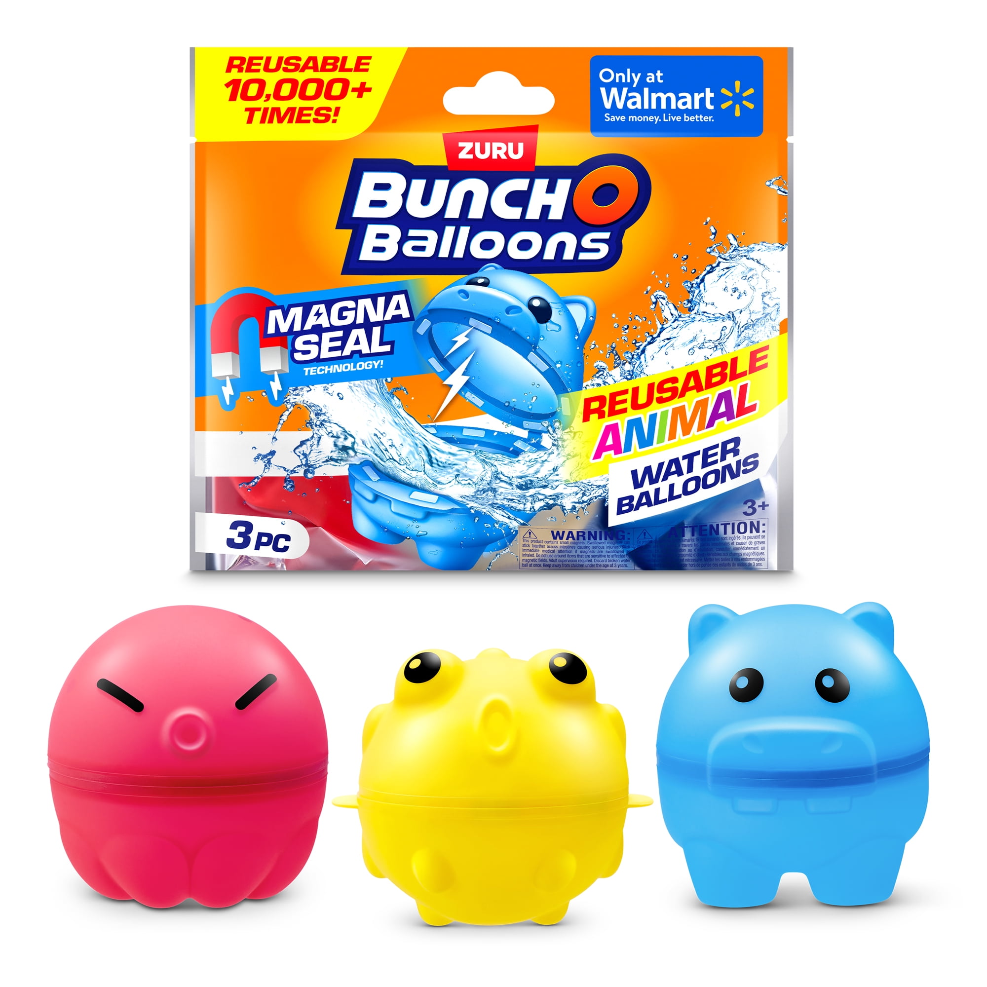 Bunch O Balloons Reusable Animal Water Balloons 3 Pack Mixed Unisex