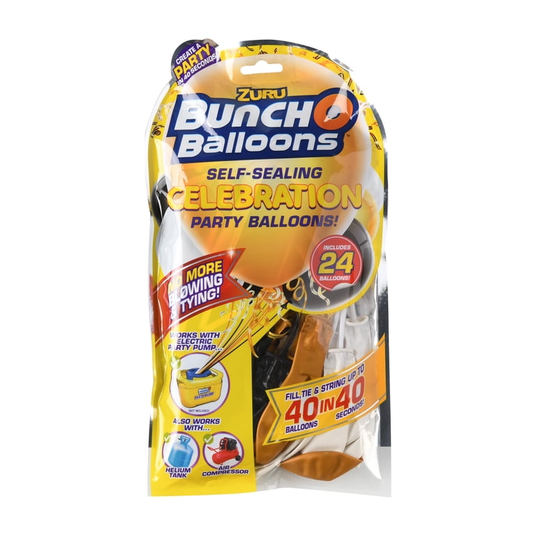 ZURU Bunch O Balloons, Self-Sealing, Helium Filled, 24ct, White