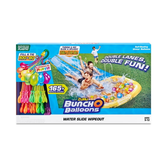 Bunch O Balloons Tropical Party Water Slide Wipeout (2x Lane) by ZURU
