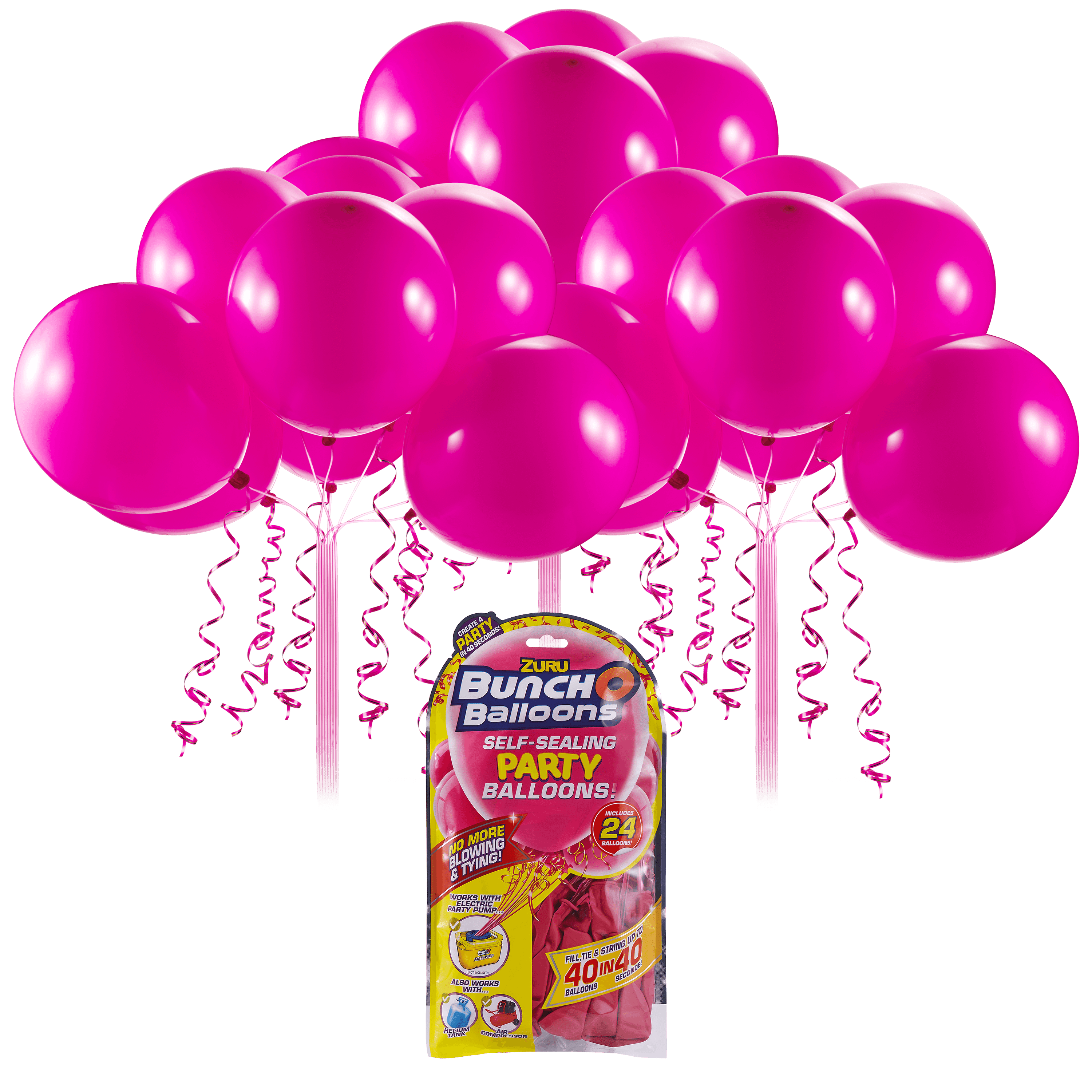 ZURU Bunch O Balloons, Self-Sealing, Pink Party Balloons