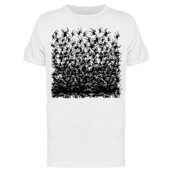 Bunch Of Black Spiders  T-Shirt Men -Image by Shutterstock, Male Small