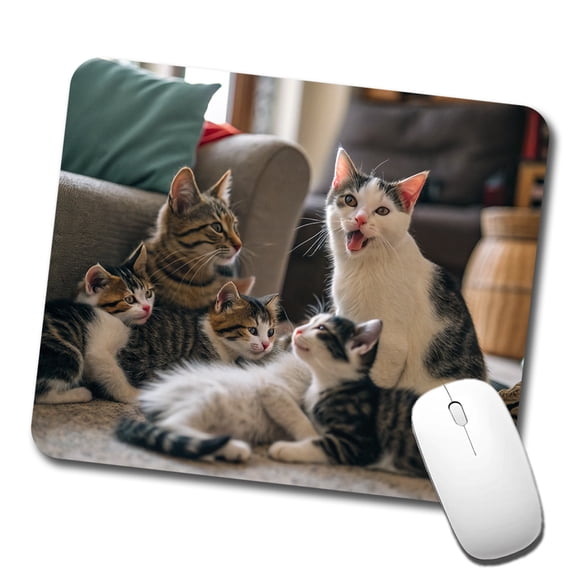 Bunch Of Cats Mouse Pad Low Profile Gaming Mat
