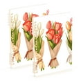 thumbnail image 1 of Bunch Of Flowers Ring Binder Notebook Journey Note Diary College Ruled Spiral Notebook Study Loose Leaf Paper A5 60 Pages, 1 of 8