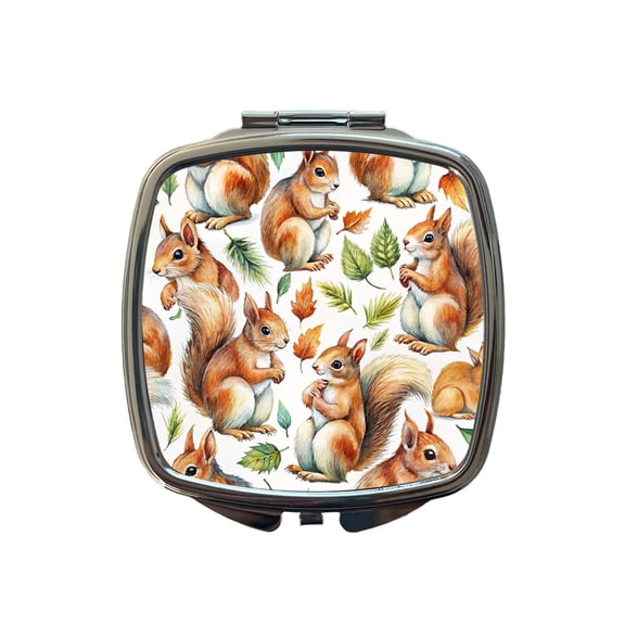Bunch Of Squirrels Travel Makeup Handbag Purse Small Pocket Compact Mirror