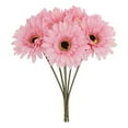thumbnail image 1 of Artificial Gerbera Daisy Bouquets, Fake Gerbera Flower Bundles Faux Daisy Floral Arrangements,No Maintenance Rustic Style Bouquets for Wedding Bridal Home Hotel Table Centerpieces Decor,Pink1, 1 of 9
