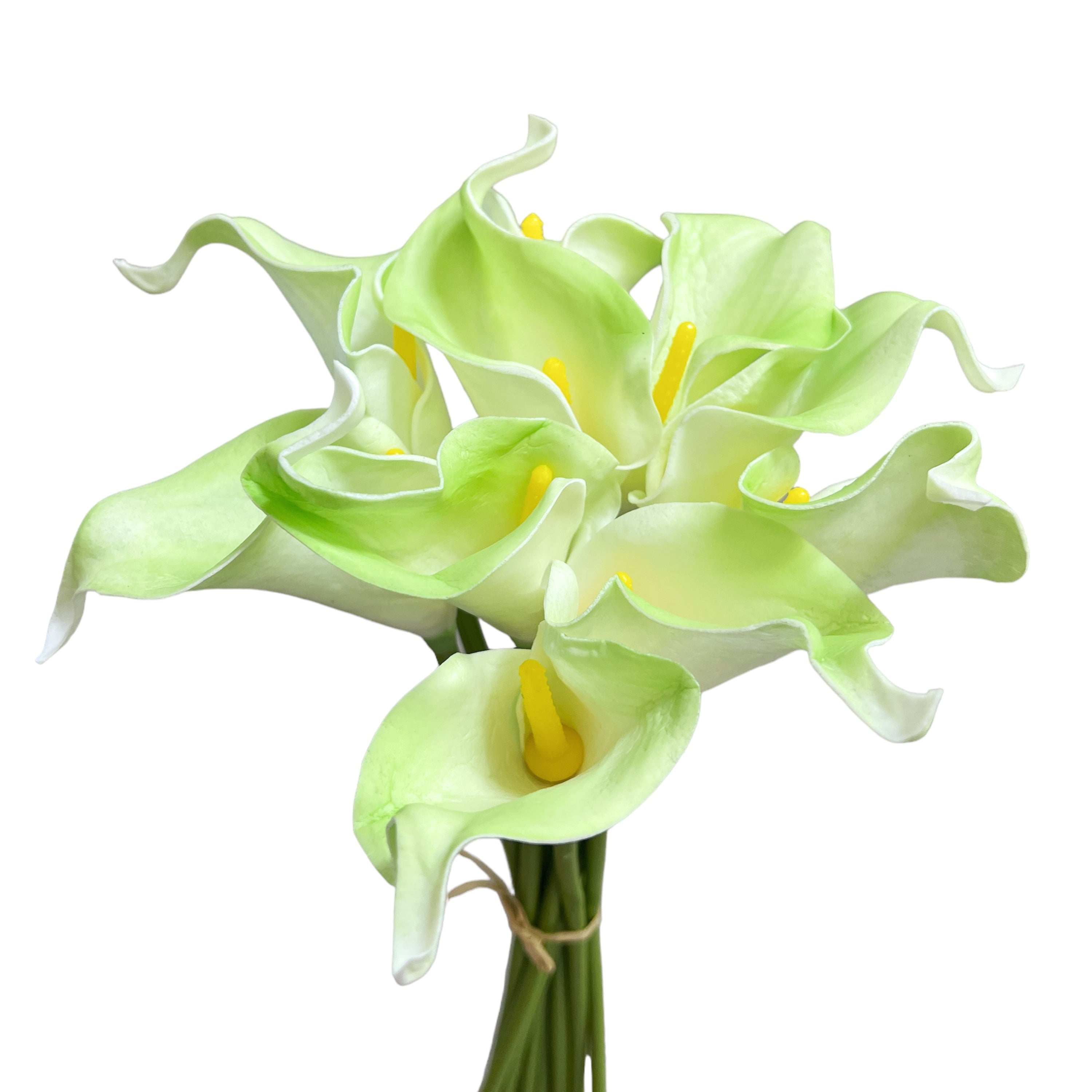 Bunch of 10 Realistic Artificial Calla Lily Flower Stems in Various Colors  