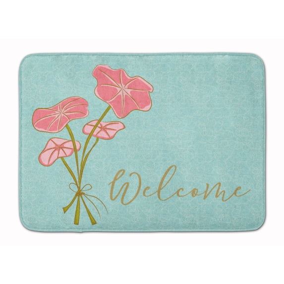 Bunch of Flowers Welcome Machine Washable Memory Foam Mat