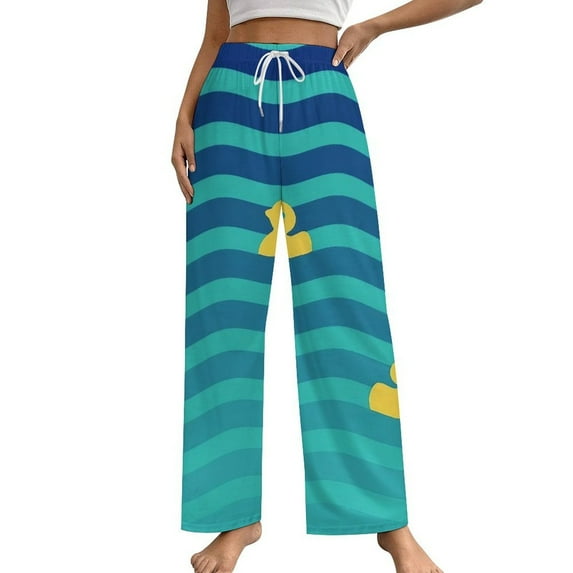 Bunch of Rubber Ducks Pajama Pants Breathable with Pockets Pajamas For Lady Vintage Sleeping Pants Bedroom Homewear
