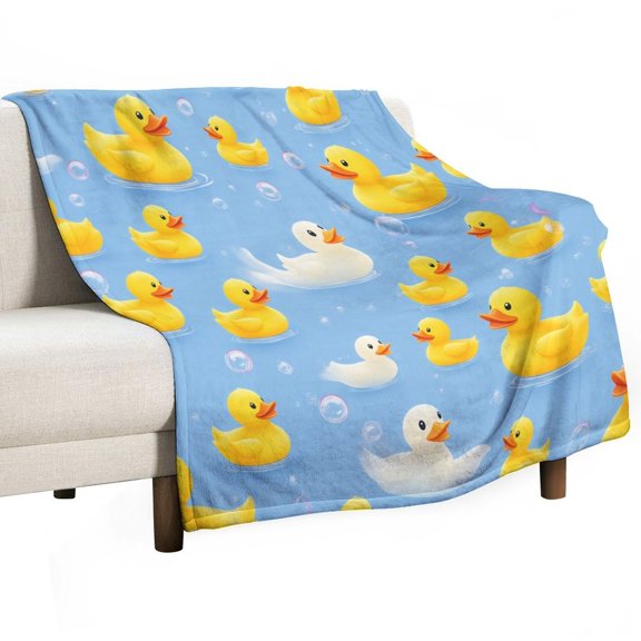 Bunch of Rubber Ducks Throw Blanket for Women, Men- Super Soft Plush Blanket Throw Fleece Blanket Animal Blanket
