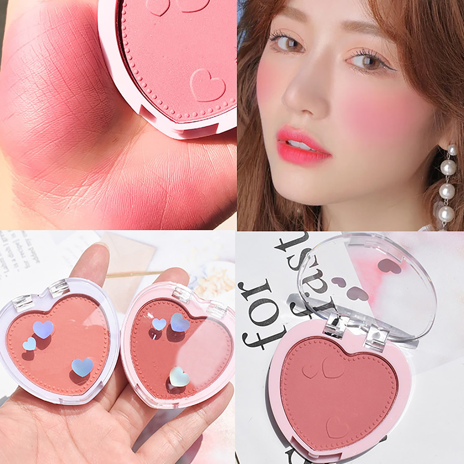 Makeup Pad Korean Makeup Stick Hair up Story Korean Makeup Grandstand Half N Half Lipstick Lip Glow Oil #001 Thank Later Cheeks Butter Stick Charm Worm Glitter Stick Blushes for Girls Brick Story Ski