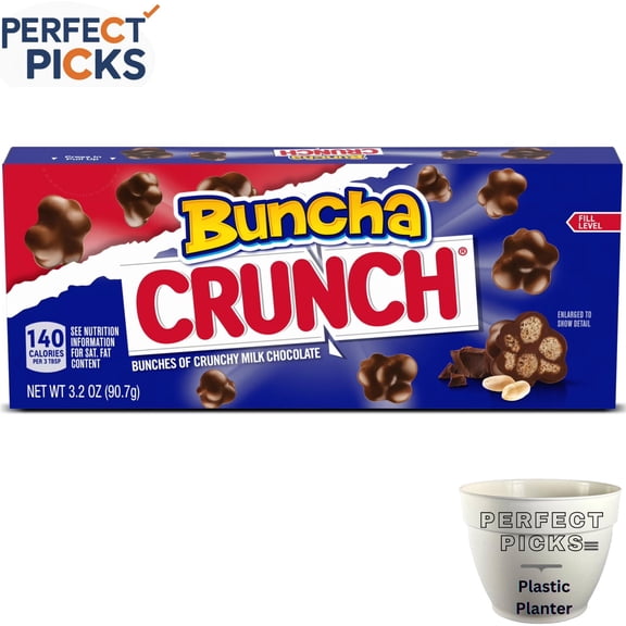 Buncha CRUNCH Milk Chocolate and Crisped Rice Candy Box, 3.2 oz each