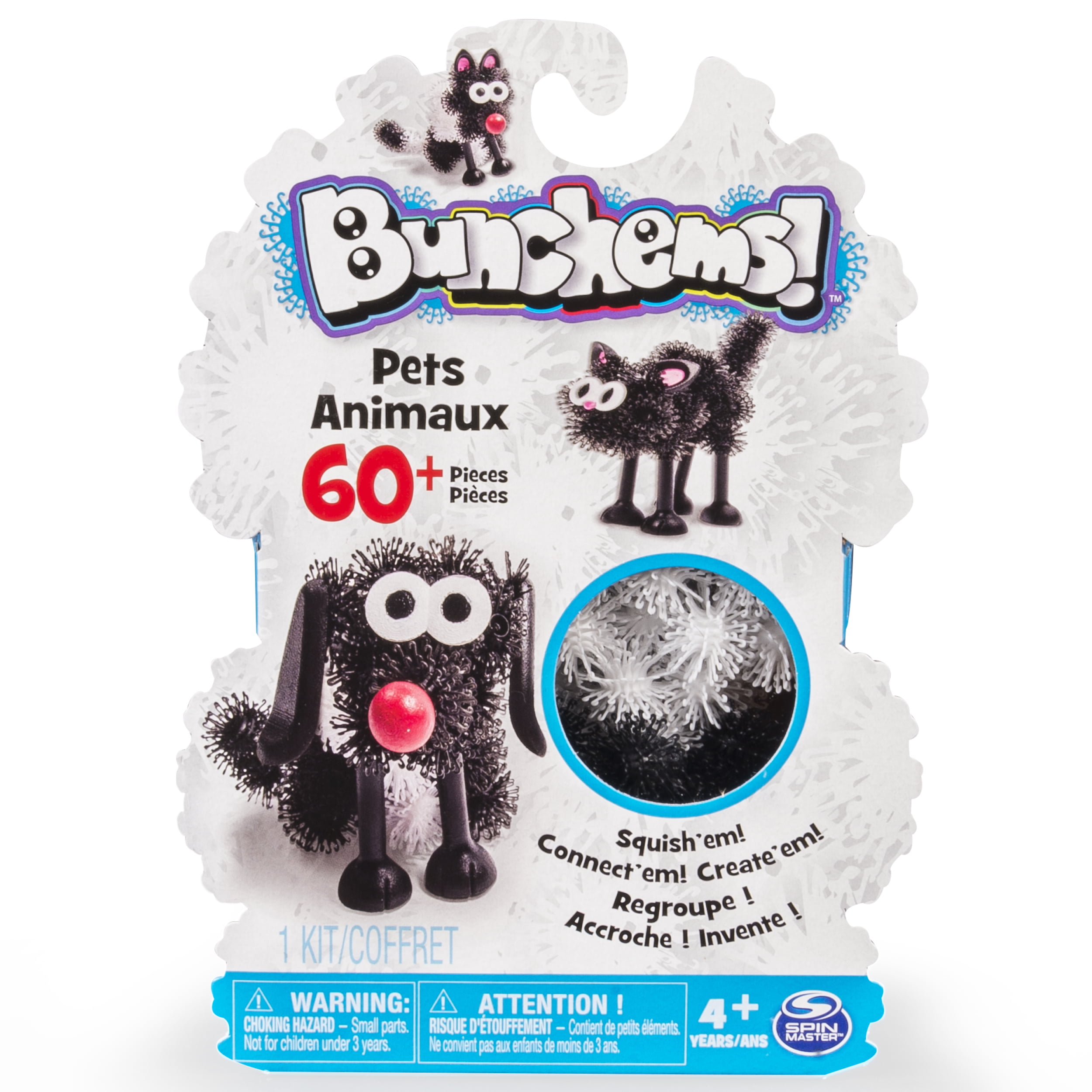 Original Bunchems Alive Toys for Children Create your own Pet Electronic  dog Sticky Ball Puffy Squeeze Diy Assembling Animal Toy