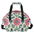 Bunches Of Pinkish Flowers Turquoise Leaves Insulated Lunch Bag ...