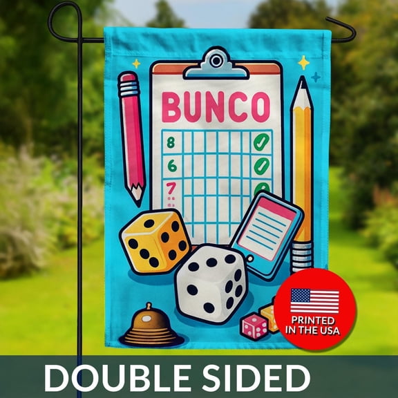 Bunco Scorecard Flag DoubleSided Game Night Decor