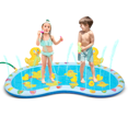 thumbnail image 1 of Bundaloo Baby Splash Pad for Toddlers - Inflatable Mat with Sprinklers, Attaches to Most Garden Hoses - Summer Fun Outdoor Kiddie Wading Pool (Blue with Ducks), 1 of 8